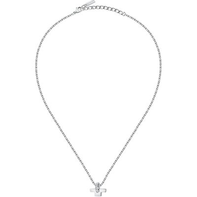 Trussardi Štýlový oceľový náhrdelník s kryštálmi T-Logo TJAXC14 (retiazka, prívesok) Trussardi Štýlový oceľový náhrdelník s kryštálmi T-Logo TJAXC14 (retiazka, prívesok)