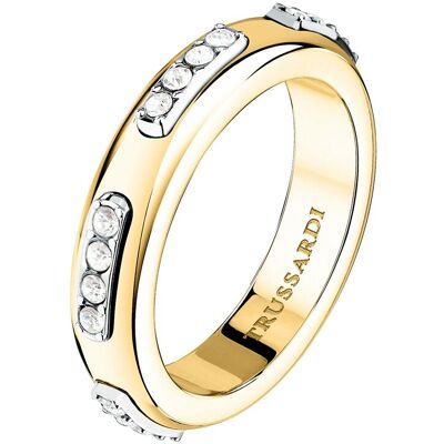 Trussardi Trblietavý bicolor prsteň z ocele Concept TJAYY110 56 mm Trussardi Trblietavý bicolor prsteň z ocele Concept TJAYY110 56 mm