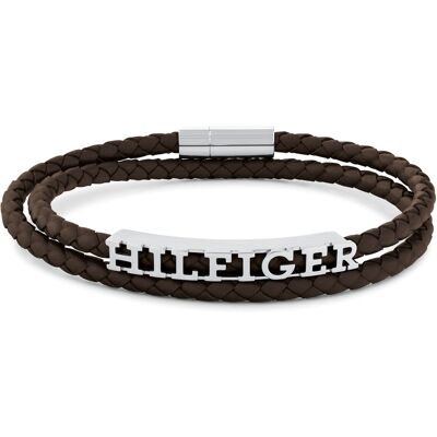 Tommy Hilfiger Fashion dvojitý kožený náramok pre mužov 2790589 Tommy Hilfiger Fashion dvojitý kožený náramok pre mužov 2790589