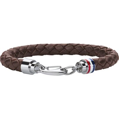 Tommy Hilfiger Hnedý kožený náramok TH2700530 Tommy Hilfiger Hnedý kožený náramok TH2700530