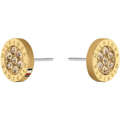 Tommy Hilfiger Nežné pozlátené náušnice s kryštálmi Crystal 2780566 Tommy Hilfiger Nežné pozlátené náušnice s kryštálmi Crystal 2780566
