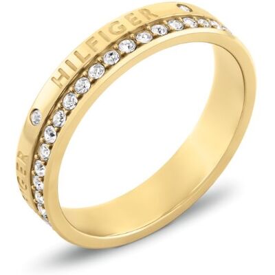 Tommy Hilfiger Pozlátený prsteň s kryštálmi Mini Crystals 2780911 56 mm Tommy Hilfiger Pozlátený prsteň s kryštálmi Mini Crystals 2780911 56 mm