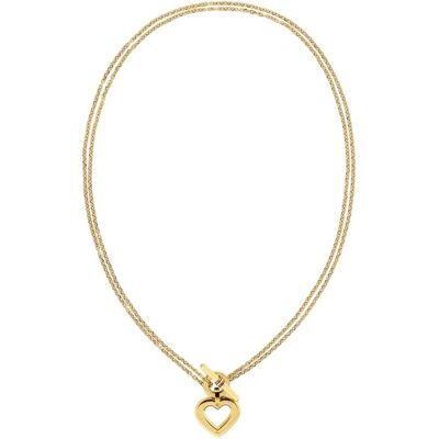 Tommy Hilfiger Pôvabný dvojitý náhrdelník so srdcovým príveskom Toggle Heart 2780968 Tommy Hilfiger Pôvabný dvojitý náhrdelník so srdcovým príveskom Toggle Heart 2780968