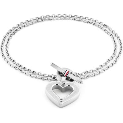 Tommy Hilfiger Úchvatný oceľový náramok so srdiečkom Toggle Heart 2780969 Tommy Hilfiger Úchvatný oceľový náramok so srdiečkom Toggle Heart 2780969