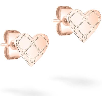 Tamaris Srdiečkové bronzové náušnice z ocele Logomania Heart TJ-0533-E-08 Tamaris Srdiečkové bronzové náušnice z ocele Logomania Heart TJ-0533-E-08