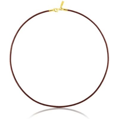 Tous Hnedý kožený choker náhrdelník 1000044200 Tous Hnedý kožený choker náhrdelník 1000044200
