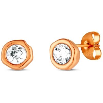 Vuch Dizajnové pozlátené náušnice Ellin Rose Gold Vuch Dizajnové pozlátené náušnice Ellin Rose Gold