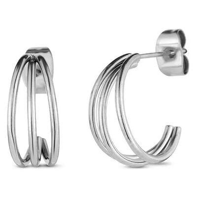 Vuch Elegantné kruhové náušnice z ocele Elegy Silver Vuch Elegantné kruhové náušnice z ocele Elegy Silver