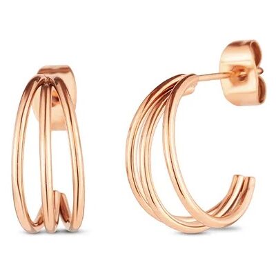 Vuch Elegantné kruhové náušnice z pozlátenej ocele Elegy Rose Gold Vuch Elegantné kruhové náušnice z pozlátenej ocele Elegy Rose Gold