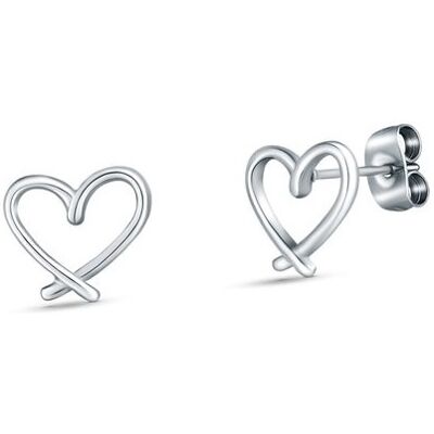 Vuch Minimalistické oceľové náušnice Srdiečka Emery Silver Vuch Minimalistické oceľové náušnice Srdiečka Emery Silver