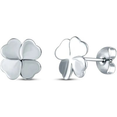 Vuch Nežné oceľové náušnice Štvorlístok Fouria Silver Vuch Nežné oceľové náušnice Štvorlístok Fouria Silver