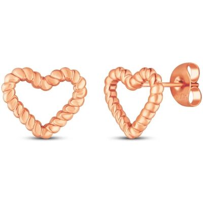 Vuch Pozlátené náušnice Srdiečka Arisca Rose Gold Vuch Pozlátené náušnice Srdiečka Arisca Rose Gold