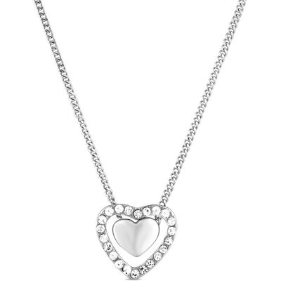Vuch Romantický oceľový náhrdelník s kryštálmi Lunira Silver Vuch Romantický oceľový náhrdelník s kryštálmi Lunira Silver