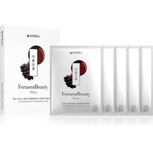 KORIKA Súprava anti-aging plátienkových masiek FermentBeauty Wine 5 × 20 g KORIKA Súprava anti-aging plátienkových masiek FermentBeauty Wine 5 × 20 g