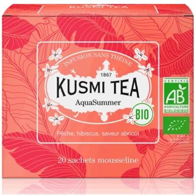 Kusmi Tea Aqua Summer BIO 20 mušelínových vrecúšok 40 g Kusmi Tea Aqua Summer BIO 20 mušelínových vrecúšok 40 g