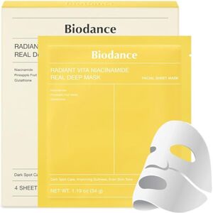 Biodance Pleťová maska Radiant Vita Niacinamide (Real Deep Mask) 4 ks Biodance Pleťová maska Radiant Vita Niacinamide (Real Deep Mask) 4 ks
