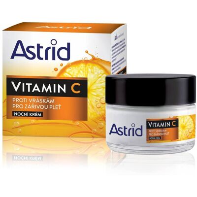 Astrid Nočný krém proti vráskam pre žiarivú pleť Vitamín C 50 ml Astrid Nočný krém proti vráskam pre žiarivú pleť Vitamín C 50 ml