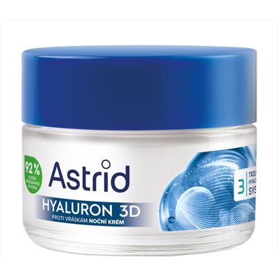 Astrid Nočný pleťový krém proti vráskam Hyaluron 3D 50 ml Astrid Nočný pleťový krém proti vráskam Hyaluron 3D 50 ml