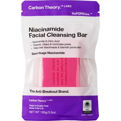 Carbon Theory Čistiace pleťové mydlo Niacinamide (Facial Cleansing Bar) 100 g Carbon Theory Čistiace pleťové mydlo Niacinamide (Facial Cleansing Bar) 100 g