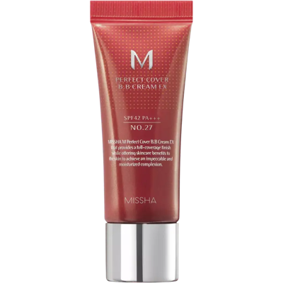Missha BB krém SPF 42 Perfect Cover (BB Cream Ex) 20 ml 27 Honey Beige Missha BB krém SPF 42 Perfect Cover (BB Cream Ex) 20 ml 27 Honey Beige
