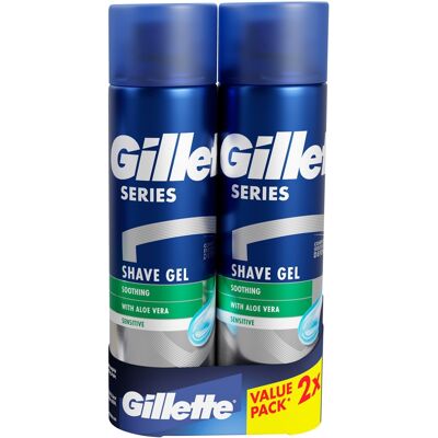 Gillette Darčeková sada gélov na holenie pre citlivú pleť 2 x 200 ml Gillette Darčeková sada gélov na holenie pre citlivú pleť 2 x 200 ml