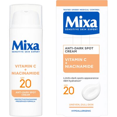 Mixa Krém proti pigmentovým škvrnám SPF 20 Anti-Dark Spot (Cream) 50 ml Mixa Krém proti pigmentovým škvrnám SPF 20 Anti-Dark Spot (Cream) 50 ml