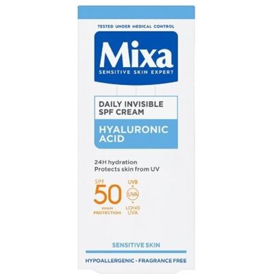 Mixa Denný hydratačný pleťový krém SPF 50 (Daily Invisible SPF Cream) 50 ml Mixa Denný hydratačný pleťový krém SPF 50 (Daily Invisible SPF Cream) 50 ml