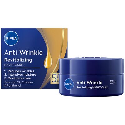 Nivea Obnovujúci nočný krém proti vráskam 55+ (Anti-Wrinkle + Revitalizing) 50 ml Nivea Obnovujúci nočný krém proti vráskam 55+ (Anti-Wrinkle + Revitalizing) 50 ml