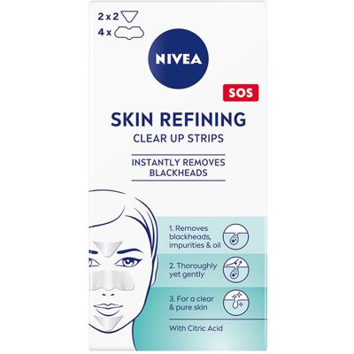 Nivea Osviežujúce čistiace pleťové náplasti (Refining Clear-Up Strips) 6 ks Nivea Osviežujúce čistiace pleťové náplasti (Refining Clear-Up Strips) 6 ks