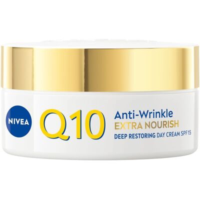 Nivea Výživný denný krém proti vráskam Q10 OF 15 (Anti-Wrinkle Extra Nourishing Cream) 50 ml Nivea Výživný denný krém proti vráskam Q10 OF 15 (Anti-Wrinkle Extra Nourishing Cream) 50 ml