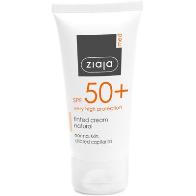 Ziaja Tónovací krém pre normálnu pleť SPF 50+ odtieň prirodzený (Tinted Cream) 50 ml Ziaja Tónovací krém pre normálnu pleť SPF 50+ odtieň prirodzený (Tinted Cream) 50 ml