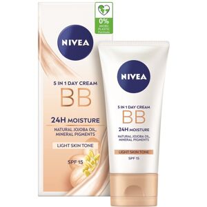 Nivea Skrášľovací hydratačný krém 5 v 1 BB Cream SPF 15 (5in1 Beautifying Moisturizer) 50 ml Light Nivea Skrášľovací hydratačný krém 5 v 1 BB Cream SPF 15 (5in1 Beautifying Moisturizer) 50 ml Light