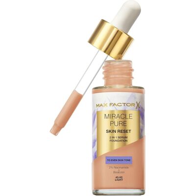 Max Factor Make-up a sérum 2v1 Miracle Pure Serum Foundation 30 ml 40-60 Light Max Factor Make-up a sérum 2v1 Miracle Pure Serum Foundation 30 ml 40-60 Light
