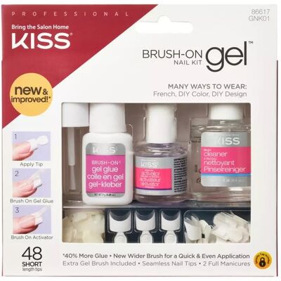 KISS Súprava na gélové nechty Brush-On Gél Nail Kit KISS Súprava na gélové nechty Brush-On Gél Nail Kit