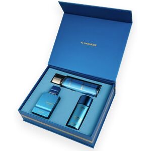 Al Haramain Amber Oud Aqua Dubai - parfumovaný extrakt 75 ml + parfumovaný extrakt 30 ml + telový závoj 250 ml Al Haramain Amber Oud Aqua Dubai - parfumovaný extrakt 75 ml + parfumovaný extrakt 30 ml + telový závoj 250 ml