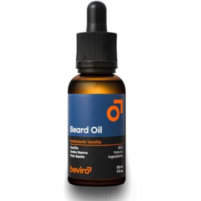 beviro Ošetrujúci olej na fúzy s vôňou vanilky, palo santo a tonkových bôbov (Beard Oil) 30 ml beviro Ošetrujúci olej na fúzy s vôňou vanilky, palo santo a tonkových bôbov (Beard Oil) 30 ml