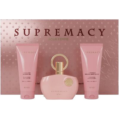 Afnan Supremacy Pink - EDP 100 ml + sprchový gél 100 ml + telové mlieko 100 ml Afnan Supremacy Pink - EDP 100 ml + sprchový gél 100 ml + telové mlieko 100 ml