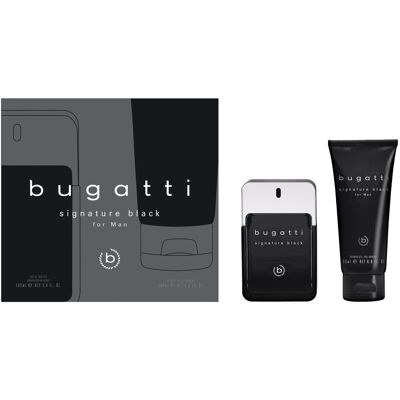 Bugatti Signature Black - EDT 100 ml + sprchový gél 200 ml Bugatti Signature Black - EDT 100 ml + sprchový gél 200 ml