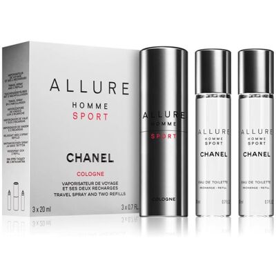 Chanel Allure Homme Sport Cologne - EDC 20 ml (plniteľný flakón) + náplň 2 x 20 ml Chanel Allure Homme Sport Cologne - EDC 20 ml (plniteľný flakón) + náplň 2 x 20 ml