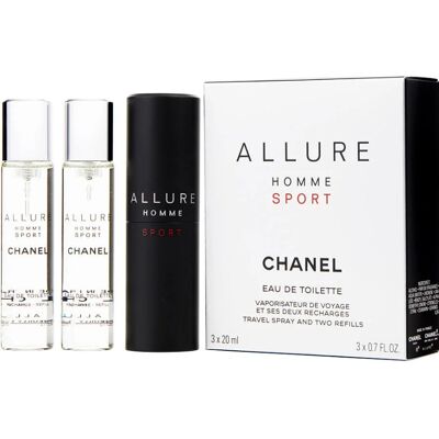 Chanel Allure Homme Sport - EDT 20 ml (plniteľný flakón) + náplň (2 x 20 ml) 60 ml Chanel Allure Homme Sport - EDT 20 ml (plniteľný flakón) + náplň (2 x 20 ml) 60 ml