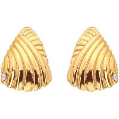 Hot Diamonds Elegantné pozlátené náušnice s diamantom Golden Edit Hope DE839 Hot Diamonds Elegantné pozlátené náušnice s diamantom Golden Edit Hope DE839