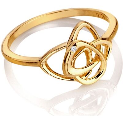 Hot Diamonds Štýlový pozlátený prsteň s diamantom Golden Edit Hope DR299 54 mm Hot Diamonds Štýlový pozlátený prsteň s diamantom Golden Edit Hope DR299 54 mm