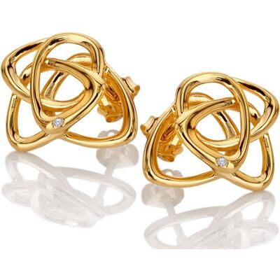 Hot Diamonds Pozlátené náušnice s diamantom Golden Edit Hope DE843 Hot Diamonds Pozlátené náušnice s diamantom Golden Edit Hope DE843