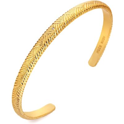 Hot Diamonds Elegantný pevný náramok s diamantom Golden Edit Hope DC216 Hot Diamonds Elegantný pevný náramok s diamantom Golden Edit Hope DC216