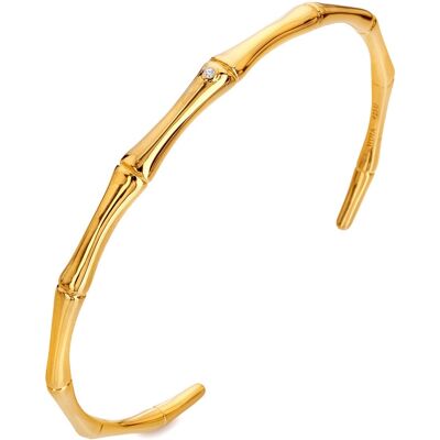 Hot Diamonds Pevný pozlátený náramok s diamantom Golden Edit Hope DC220 Hot Diamonds Pevný pozlátený náramok s diamantom Golden Edit Hope DC220