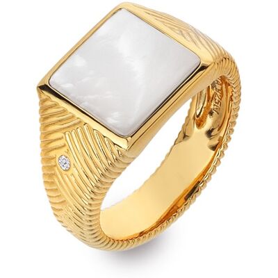 Hot Diamonds Pozlátený prsteň s diamantom a perleťou Jac Jossa Soul DR249 51 mm Hot Diamonds Pozlátený prsteň s diamantom a perleťou Jac Jossa Soul DR249 51 mm