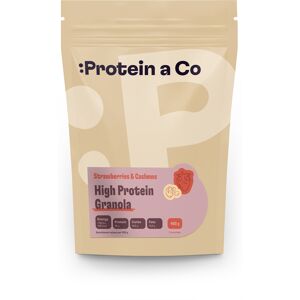 Protein a Co Granola high proteín – Jahody a kešu 400 g Protein a Co Granola high proteín – Jahody a kešu 400 g