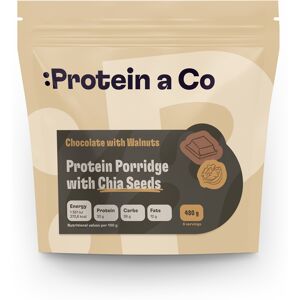 Protein a Co Proteínová kaša s chia - Čokoláda s vlašským orechom 480 g Protein a Co Proteínová kaša s chia - Čokoláda s vlašským orechom 480 g