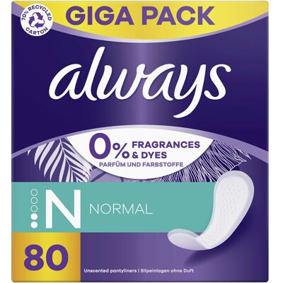 Always Slipové vložky Normal Fresh&Protect 80 ks Always Slipové vložky Normal Fresh&Protect 80 ks