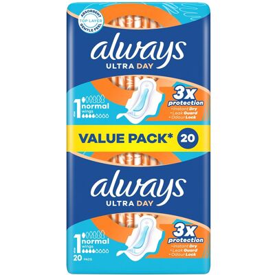 Always Hygienické vložky Ultra Day Normal Duo 20 ks Always Hygienické vložky Ultra Day Normal Duo 20 ks